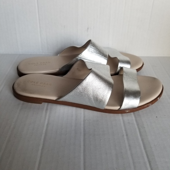 cole haan silver sandals